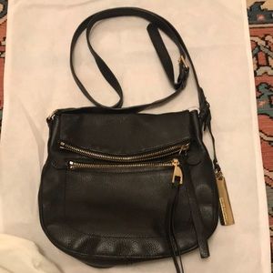 Vince Camuto Black pebbled Leather crossbody EUC